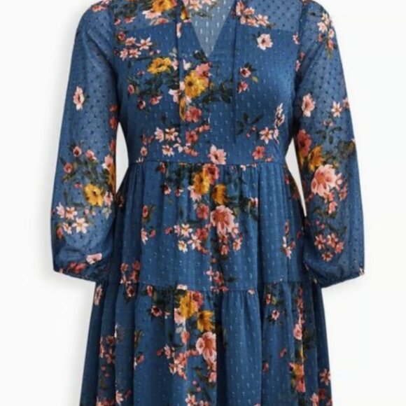 Torrid Mini Chiffon Skater Dress - Picture 2 of 3